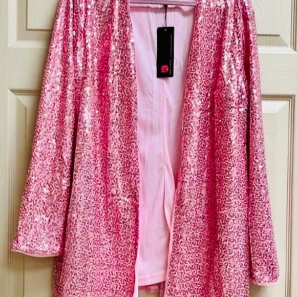 Nancy Kole Jackets & Blazers - Pink Sequin Jacket